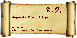 Wagenhoffer Olga névjegykártya