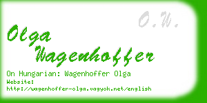 olga wagenhoffer business card